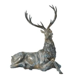 HBXD Cerf « Thora » | Couleur : bronze | Décoration de Noël | Longueur 52 centimètres | Largeur 27 centimètres | Hauteur 53 centimètres | Par cerf