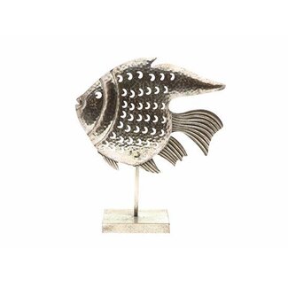 HBXD Tealight holder “Fish” | Colour: Silver | Length 44.5 centimetres | Width 12 centimetres | Height 51.5 centimetres | Per 2 tealight holders