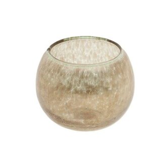 HBXD Waxinelichthouder “Varane” | Kleur: Koper | Woondecoratie | Hoogte 12 centimeter | Diameter 13 centimeter | Per 2 theelichthouders