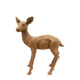 HBXD Hirsch „Fallow“ | Farbe: Gold | Weihnachtsdekoration | Länge 59 Zentimeter | Breite 26 Zentimeter | Höhe 64 Zentimeter | Pro Hirsch
