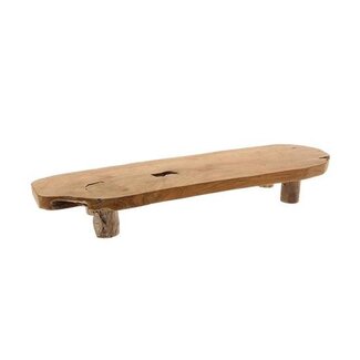HBXD Teakholztisch „Yogya” | Farbe: Braun | Wohnaccessoires | Länge 75 Zentimeter | Breite 20 Zentimeter | Höhe 10 Zentimeter | Pro 2 Tische