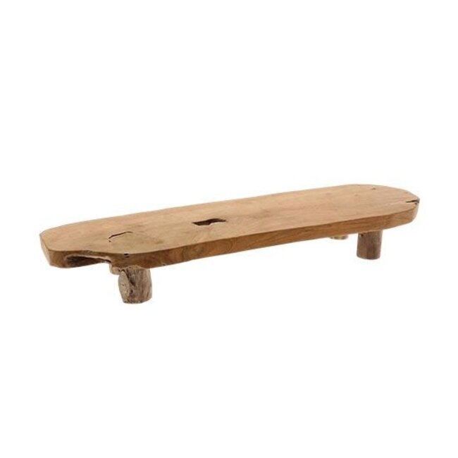 Teakhouten Tafel "Yogya” | Kleur: Bruin | Woondecoratie | Lengte 75 centimeter | Breedte 20 centimeter | Hoogte 10 centimeter | Per 2 tafels