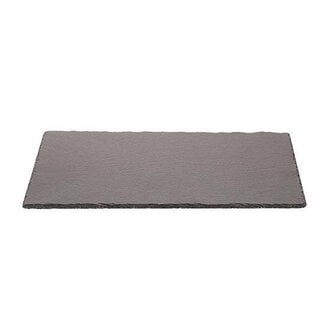 HBXD Teller „Slate“ | Farbe: Schwarz | Wohnaccessoires | Länge 45 Zentimeter | Breite 30 Zentimeter | Höhe 1 Zentimeter | Durchmesser 19 Zentimeter | Je 2 Teller