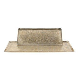 HBXD Tray set of 2 “Haponi” | Colour: Bronze | Home decor | Length 61 centimetres | Width 22 centimetres | Height 1.5 centimetres | Per 2 sets