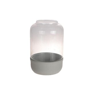 HBXD Terrarium “Terra” | Couleur : Gris | Décoration d’intérieur | Hauteur 25 centimètres | Diamètre 16 centimètres | Par terrarium