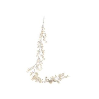 HBXD Weihnachtsgirlande „Pearl Frost“ | Farbe: Naturweiß | Weihnachtsdekoration | Länge 180 Zentimeter | Breite 13 Zentimeter | Höhe 3 Zentimeter | Pro 2 Girlanden