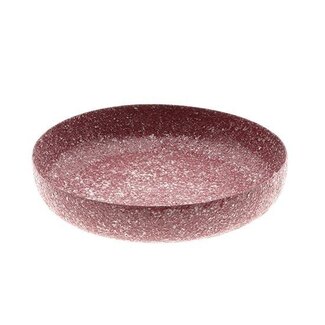HBXD Bord “Noula” | Kleur: Bordeauxrood | Woondecoratie | Hoogte 9 centimeter | Diameter 46 centimeter | Set van 2 borden | Per set