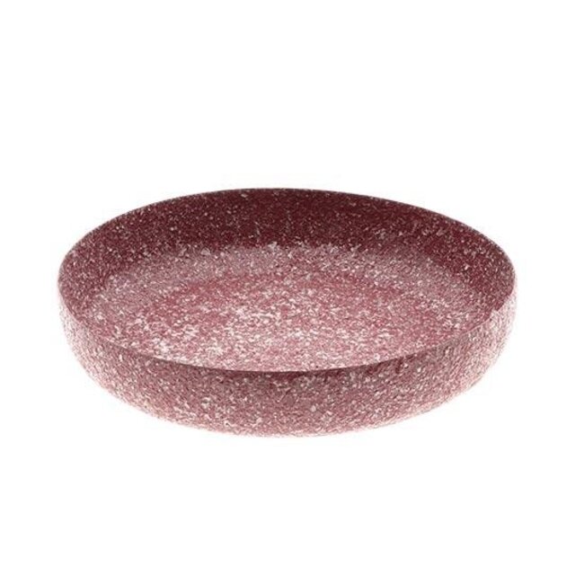Bord “Noula” | Kleur: Bordeauxrood | Woondecoratie | Hoogte 9 centimeter | Diameter 46 centimeter | Set van 2 borden | Per set