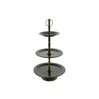 HBXD 3-tier stand "Morana” | Colour: Dark Green | Height 46 centimetres | Diameter 25.5 centimetres | Per stand