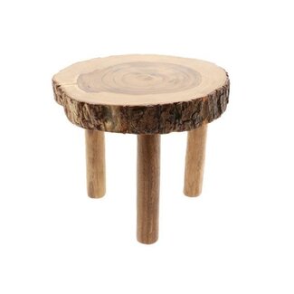HBXD Stool “Wood Bark” | Colour: Brown | Home décor | Height 28 centimetres | Diameter 30 centimetres | Per 2 stools
