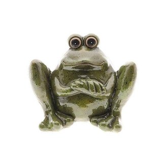 HBXD Garten-Froschfigur „Garten“ | Farbe: Grün | Wohndekoration | Länge 36 Zentimeter | Breite 26 Zentimeter | Höhe 29 Zentimeter | Pro 2 Frösche