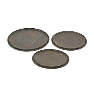 HBXD Plate “Imperial” | Colour: Blue | Home decor | Height 3.5 centimetres | Diameter 35 centimetres | Set of 3 plates | Per set