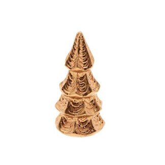 HBXD Glitter Christmas Tree Decoration | Colour: Brown | Christmas decoration | Length 11.5 centimetres | Width 11 centimetres | Height 22.5 centimetres | Pack of 2 Christmas trees