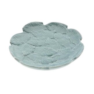 HBXD Plate “Fish Glee” | Colour: Blue | Home decor | Height 3 centimetres | Diameter 23.5 centimetres | Per 10 plates