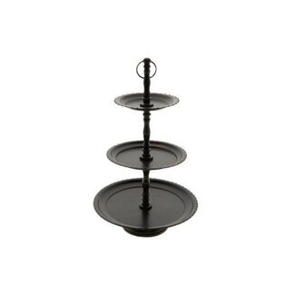 HBXD 3-tier display stand “Morano” | Colour: Brown | Height 46 centimetres | Diameter 27 centimetres | Per display stand