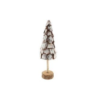 HBXD Décoration sapin de Noël “Chunky” | Couleur : Blanc naturel | Décoration de Noël | Hauteur 60 centimètres | Diamètre 18 centimètres | Par 2 sapins