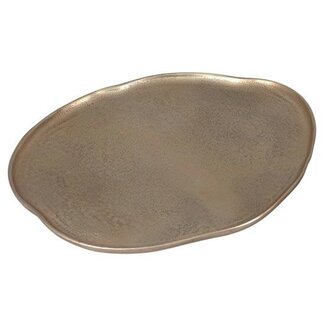 HBXD Teller “Organic” | Farbe: Champagner | Wohnaccessoires | Länge 34,5 Zentimeter | Breite 31 Zentimeter | Höhe 1,5 Zentimeter | Pro 2 Teller