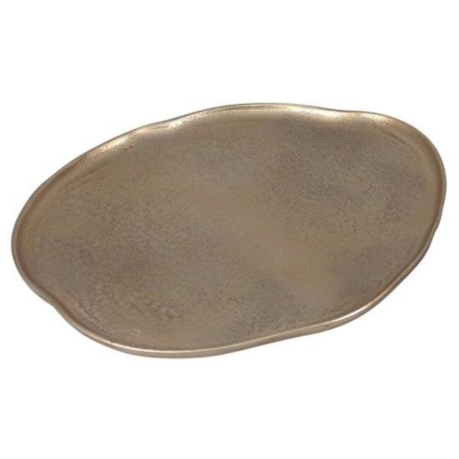 Bord “Organic” | Kleur: Champagne | Woondecoratie | Lengte 34.5 centimeter | Breedte 31 centimeter | Hoogte 1.5 centimeter | Per 2 borden