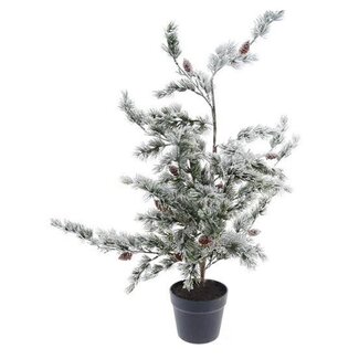 HBXD Decoratieboom “Ceder” | Kleur: Groen Wit | Kerstdecoratie | Hoogte 150 centimeter | Diameter 70 centimeter | Per boom