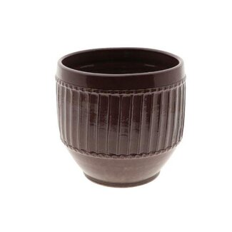 HBXD Decoratieve Bloempot “Perola” | Kleur: Paars | Woondecoratie | Hoogte 26 centimeter | Diameter 28 centimeter | Per 2 bloempotten