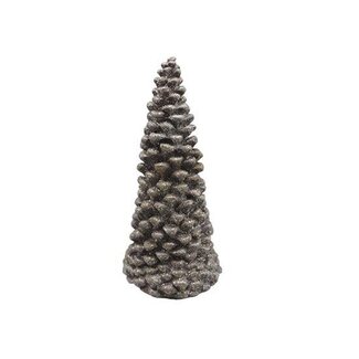 HBXD Christmas Tree Decoration “Pinecone Nivor” | Colour: Natural White | Christmas decoration | Height 26 centimetres | Diameter 12 centimetres | Per 2 Christmas trees