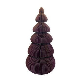 HBXD Decoratie Kerstboom  “Round Foldy” | Kleur: Bordeauxrood | Kerstdecoratie | Lengte 50 centimeter | Hoogte 150 centimeter | Diameter 75 centimeter | Per kerstboom