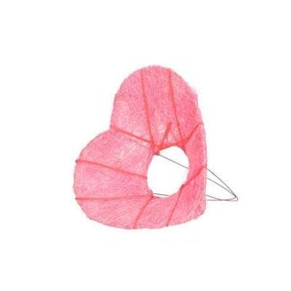 4A Liefde Boekethouder hart sisal 25cm