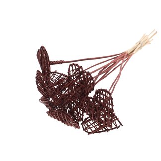 QC Rotan Lata Hart op stok | Kleur: Bruin | Platte Bijsteker | Lengte ± 50 centimeter | 10 bijstekers per bos | Per bos