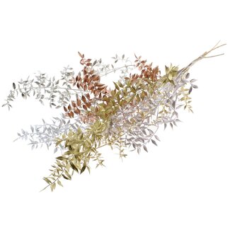QC Gedroogde Ruscus “Metallic Mix” | Kleur: Gemengde Kleuren | Ruscus Droogbloemen | Lengte ± 70 centimeter | 10 takken per bos | Per bos