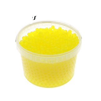 QC Hydrogelparels in Herbruikbare Emmer | Kleur: Geel | Diameter 2.5 - 3 millimeter | Inhoud 3 liter | Per emmer