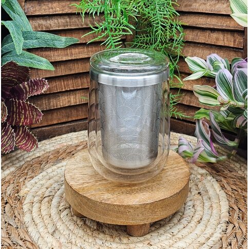 Adhoc Dubbelwandig theeglas met filter