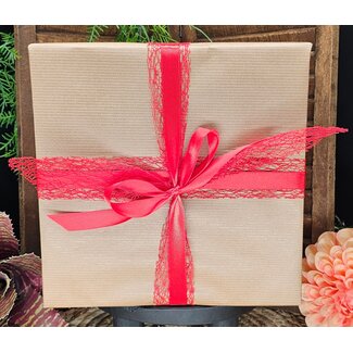 Inpakken met geschenkdoos - Luxe Kraft Rood