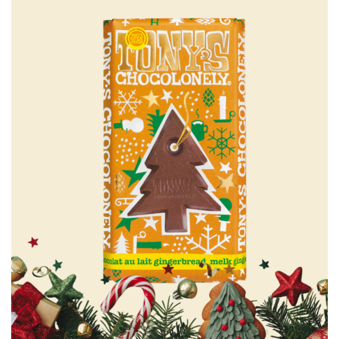 Tony's Chocolony Tony's Chocolonely Kerstreep - gemberkoekjes
