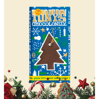 Tony's Chocolony Tony's Chocolonely Kerstreep - mint candy cane