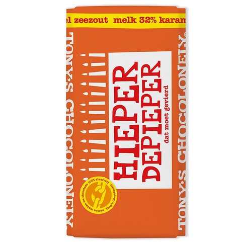 Tony's Chocolony Tony's Chocolonely - Karamel zeezout - Hieperdepiepert