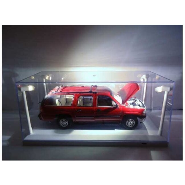 Triple 9 Vitrine wit 1:18 met LED - Wit