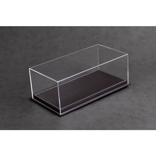Vitrine leder/plexiglas in diverse kleuren - 3 lagen