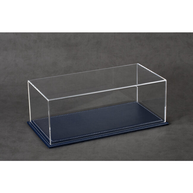 Vitrine leder/plexiglas in diverse kleuren -2lagen