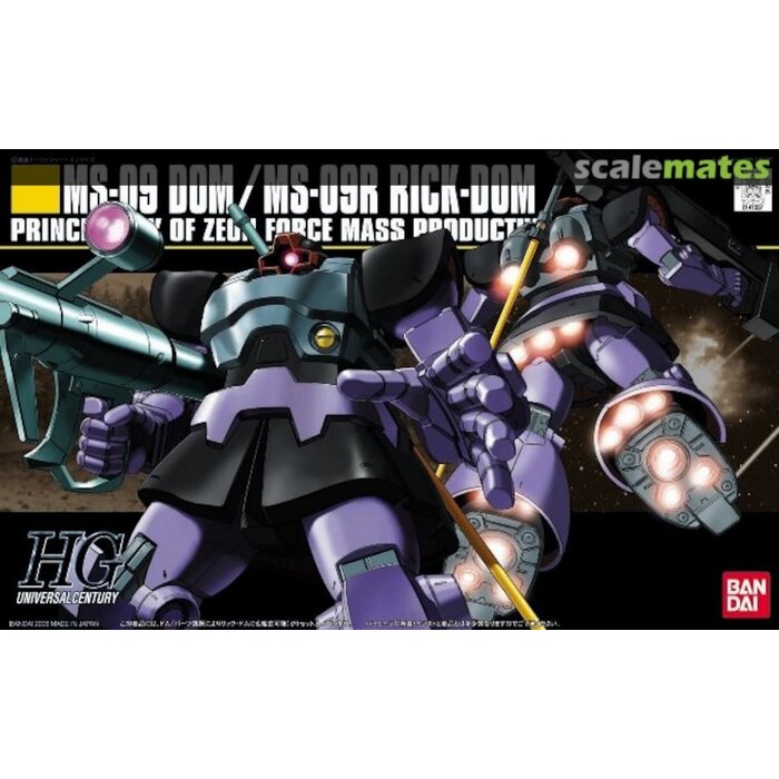 Bandai Gundam HGUC MS-09 Dom/MS-09R Rick Dom Scale 1:144 Model Kit