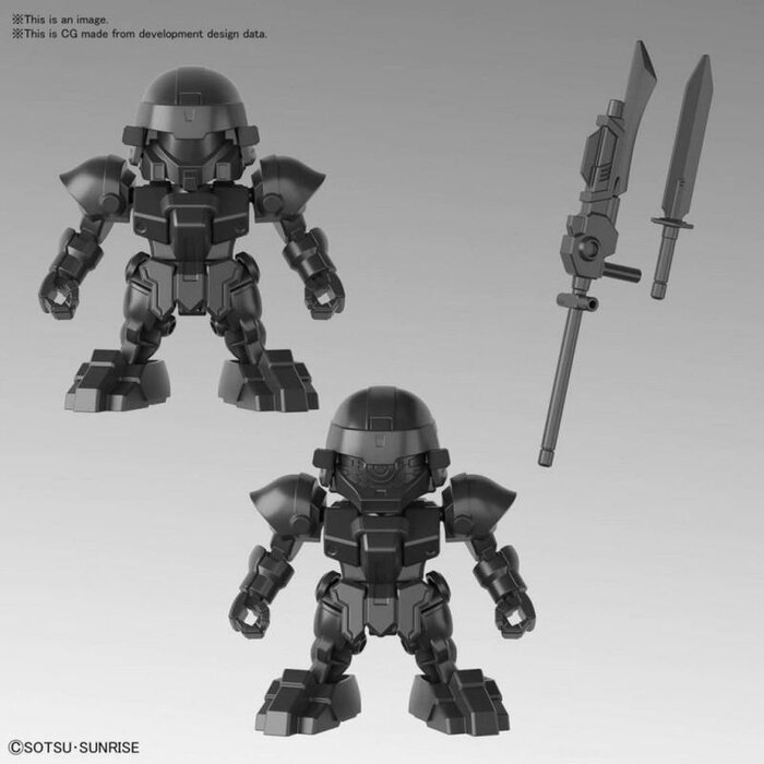 Bandai Gundam SD Sangoku Sokets Bu Dui Bing Model Kit 7cm