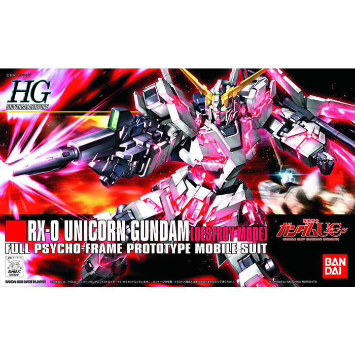 Bandai Gundam HGUC 1/144 RX-0 Unicorn Gundam Model Kit 13cm 100