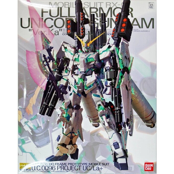 Bandai Gundam MG 1/100 RX-0 Full Armor Unicorn Ver. KA Model Kit