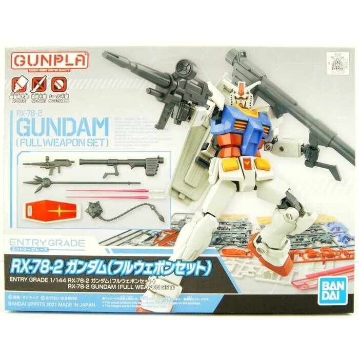 Bandai Gundam EG 1/144 RX-78-2 Full Weapon Set Model Kit