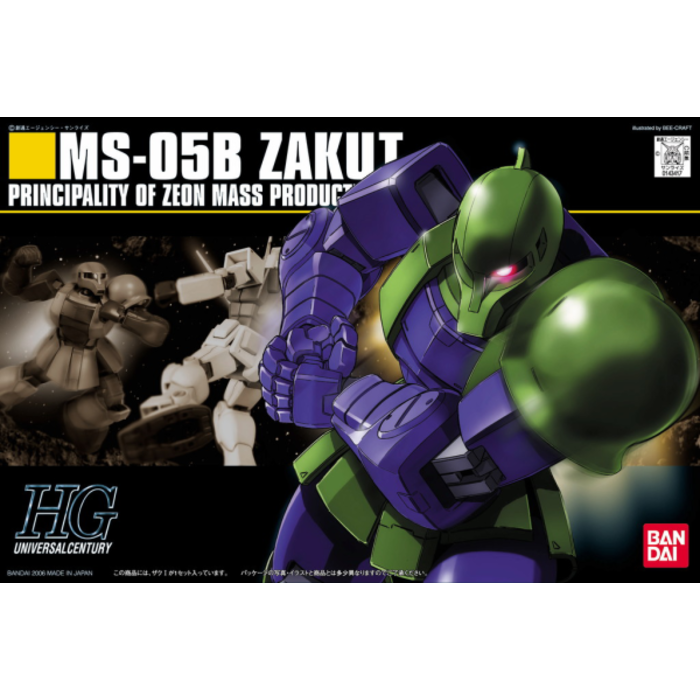 Bandai Gundam HGUC 1/144 MS-05B Zaku I Model Kit 064