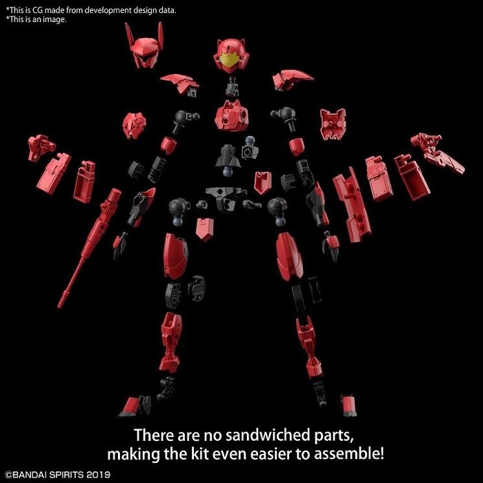 Bandai Gundam 30MM 1/144 EXM-E7c Spinatia (Commando Type) Model Kit 43