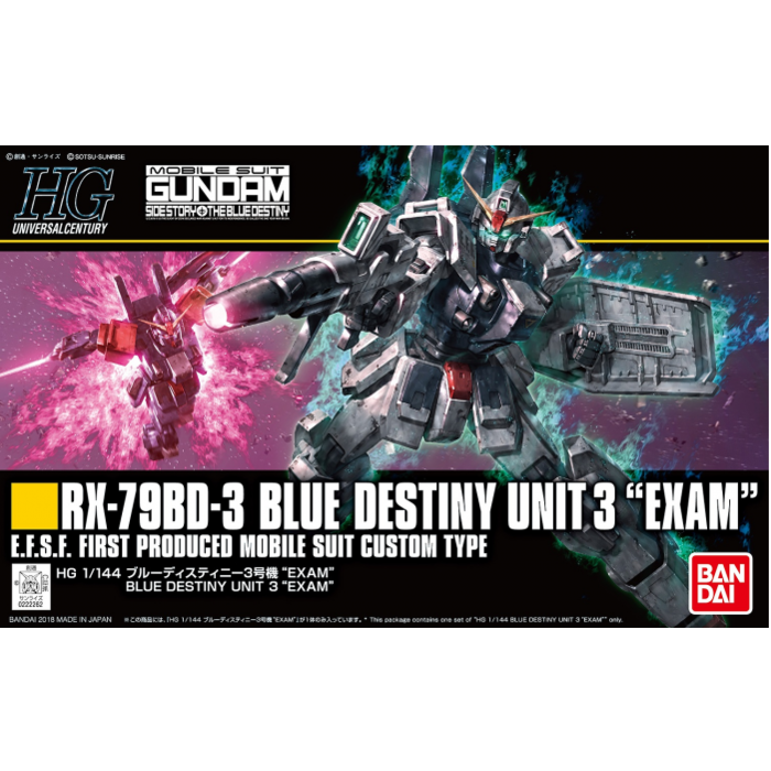 Bandai Gundam HG 1/144 R79BD-3 Blue Destiny Unit 3 EXAM Model Kit 209