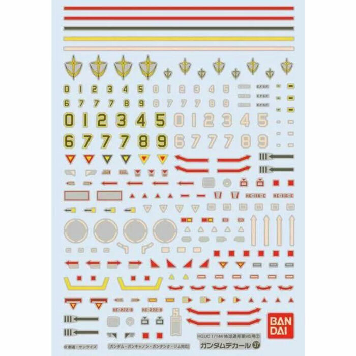 Bandai Gundam Decal HGUC Earth Federation MS2 37