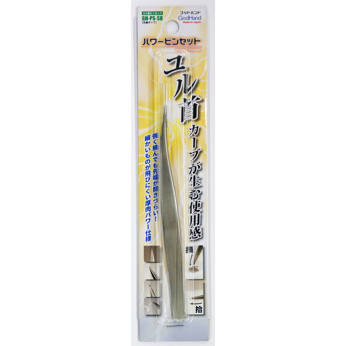 Godhand Godhand Powerfull Tweezers Fine Tip GH-PS-SB
