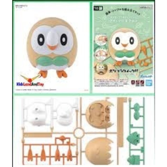 Bandai Pokemon Plamo Collection Quick Series Rowlet 10 Model Kit