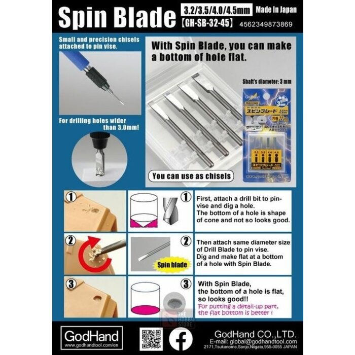 Godhand Godhand Precision Chisels Set of 4 GH-SB-32-45